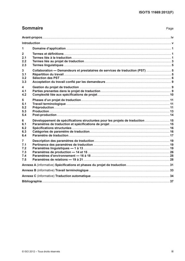ISO/TS 11669:2012 - Projets de traduction -- Lignes directrices générales