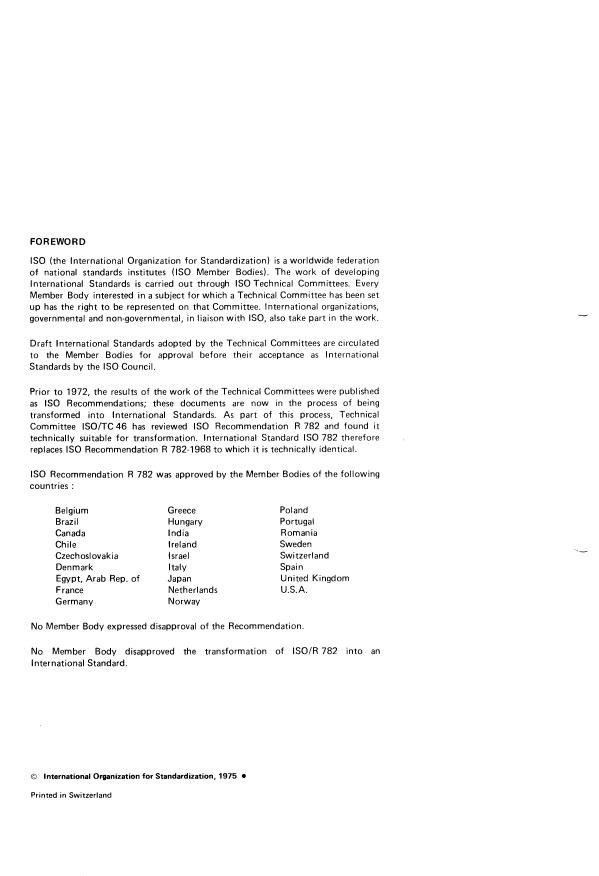 ISO 782:1975 ISO 782:1975 - Withdrawal of ISO 782-1975 - Page 2 preview