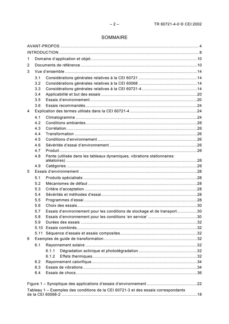 IEC TR 60721-4-0:2002 IEC TR 60721-4-0:2002 - Classification of environmental conditions - Part 4-0: Guidance for the correlation and transformation of the environmental condition classes of IEC 60721-3 to the environmental tests of IEC 60068 - Introduction - Page 4 preview