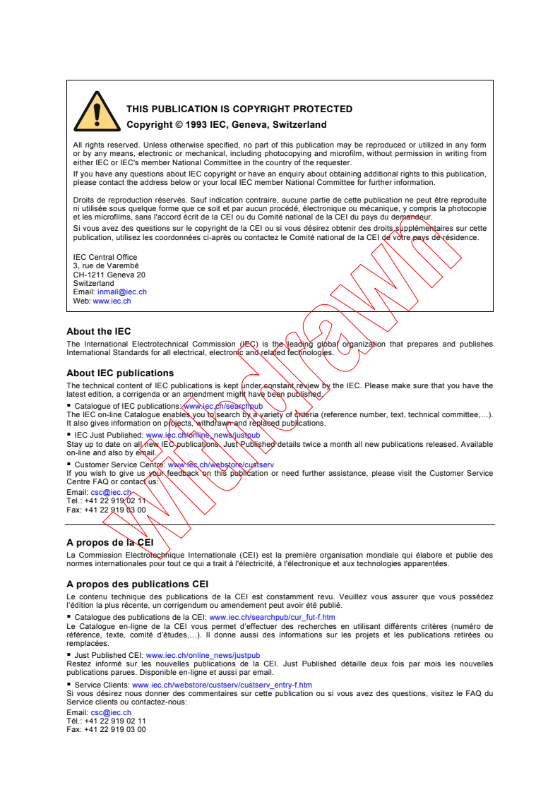 IEC TR 60721-4-1:2001 IEC TR 60721-4-1:2001 - Classification of environmental conditions - Part 4-1: Guidance for the correlation and transformation of environmental condition classes of IEC 60721-3 to the environmental tests of IEC 60068 - Storage
Released:3/30/2001
Isbn:2831857201 - Page 2 preview
