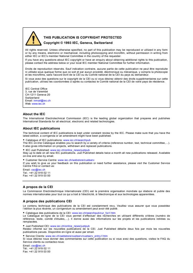 IEC TR 60721-4-2:2001 IEC TR 60721-4-2:2001 - Classification of environmental conditions - Part 4-2: Guidance for the correlation and transformation of environmental condition classes of IEC 60721-3 to the environmental tests of IEC 60068 - Transportation - Page 2 preview