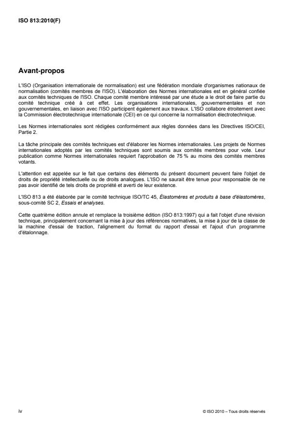 ISO 813:2010 ISO 813:2010 - Caoutchouc vulcanisé ou thermoplastique -- Détermination de l'adhérence a un substrat rigide -- Méthode par pelage a angle droit - Page 4 preview