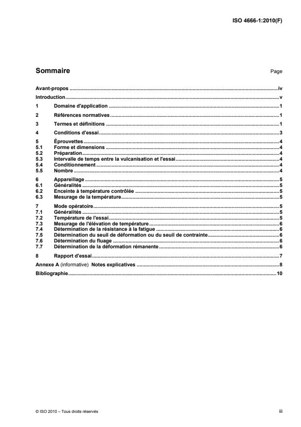 ISO 4666-1:2010 - Caoutchouc vulcanisé -- Détermination de l'élévation de température et de la résistance a la fatigue dans les essais aux flexometres