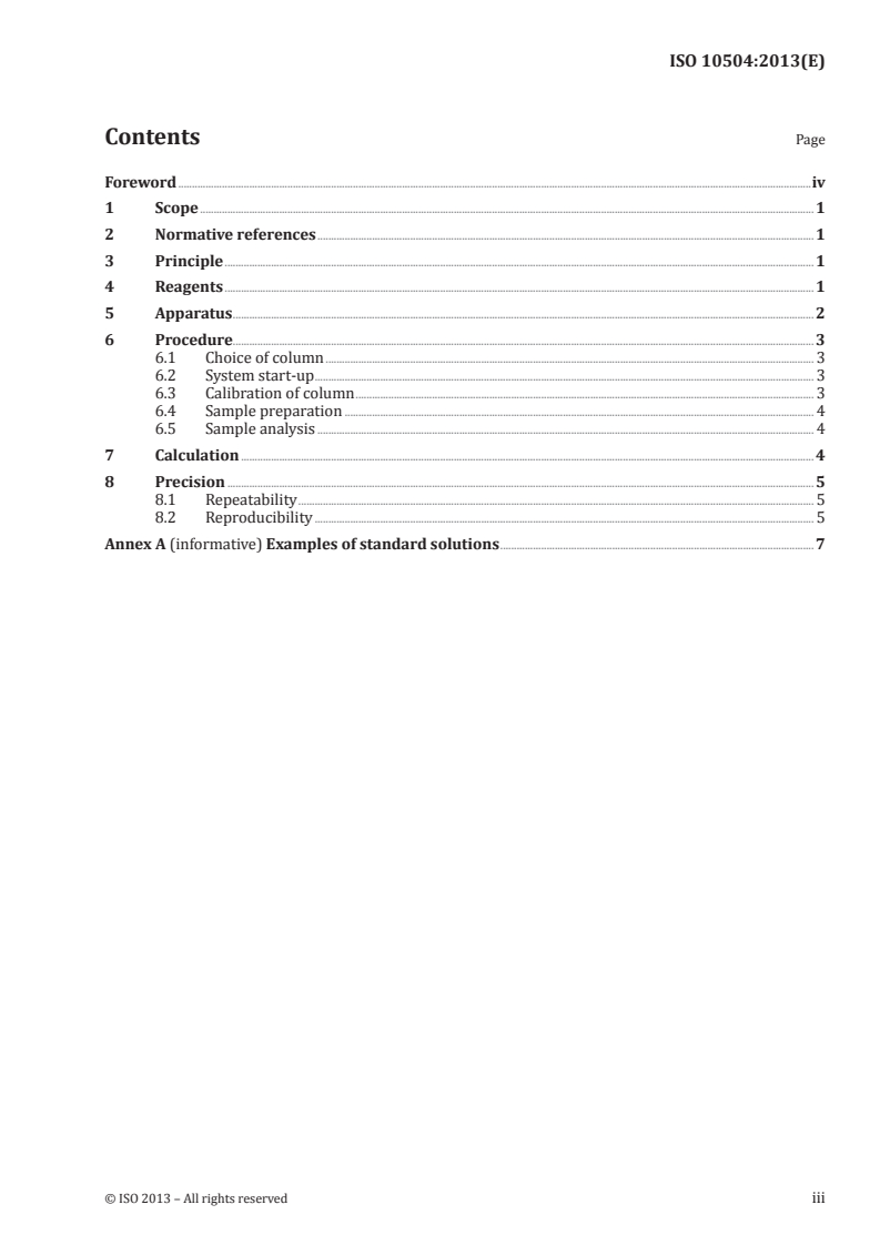 ISO 10504:2013 - Starch derivatives — Determination of the composition of glucose syrups, fructose syrups and hydrogenated glucose syrups — Method using high-performance liquid chromatography
Released:8/19/2013