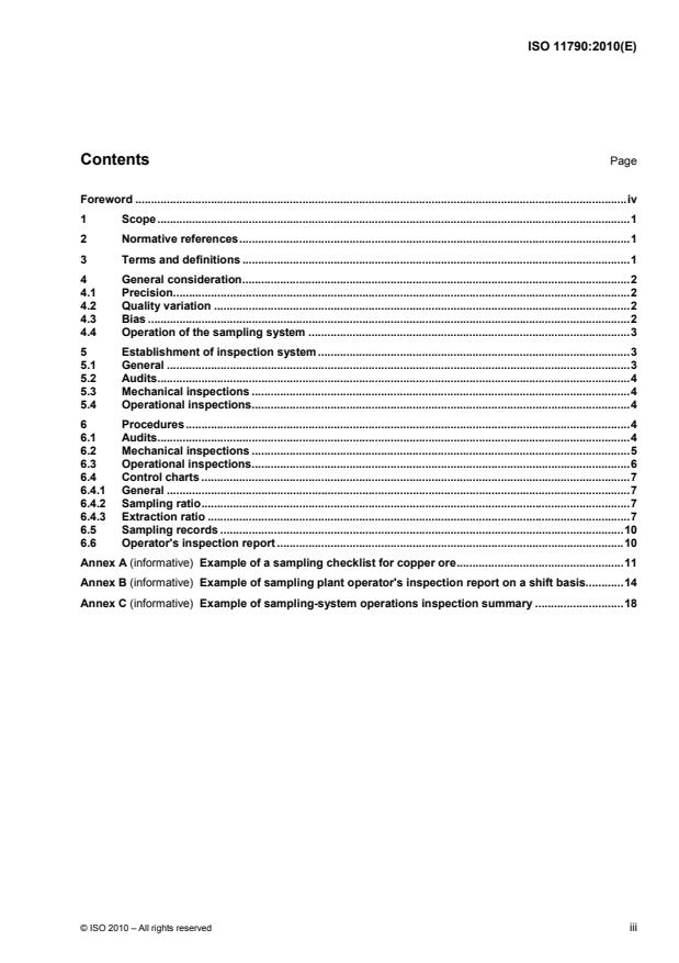 ISO 11790:2010 - Copper, lead, zinc and nickel concentrates -- Guidelines for the inspection of mechanical sampling systems