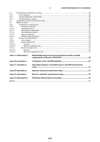 SIST EN 303 347-3 V2.1.1:2021 ETSI EN 303 347-3 V1.1.0 (2019-04) - Meteorological Radars; Harmonised Standard for access to radio spectrum; Part 3: X band Meteorological Radar Sensor operating in the frequency band 9 300 MHz to 9 500 MHz - Page 4 preview