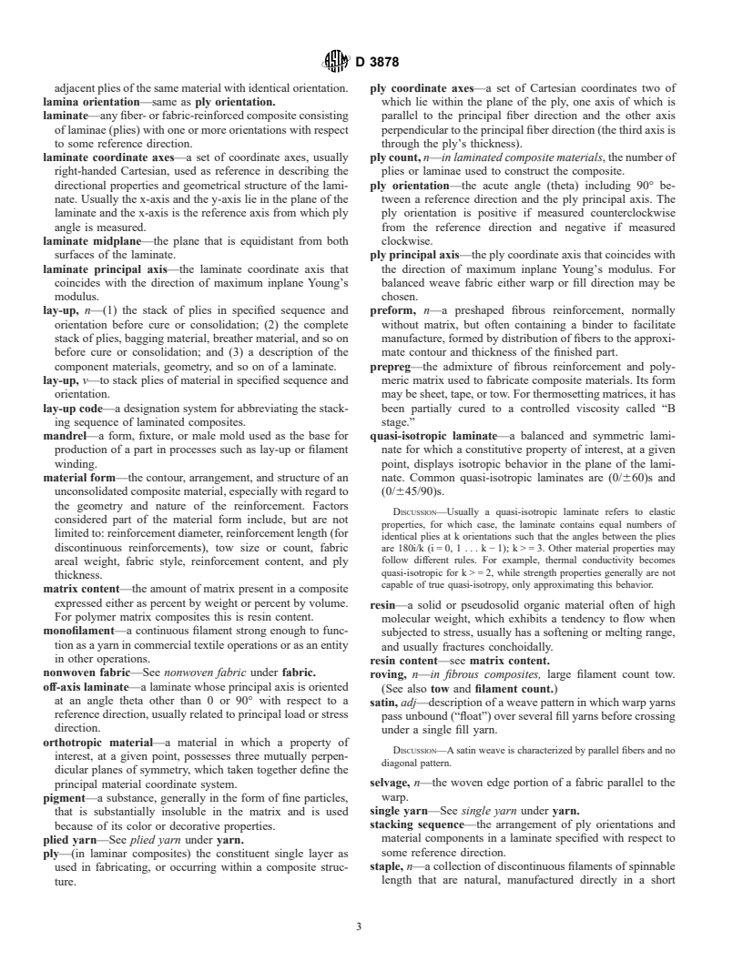 ASTM D3878-01 - Standard Terminology Composite Materials