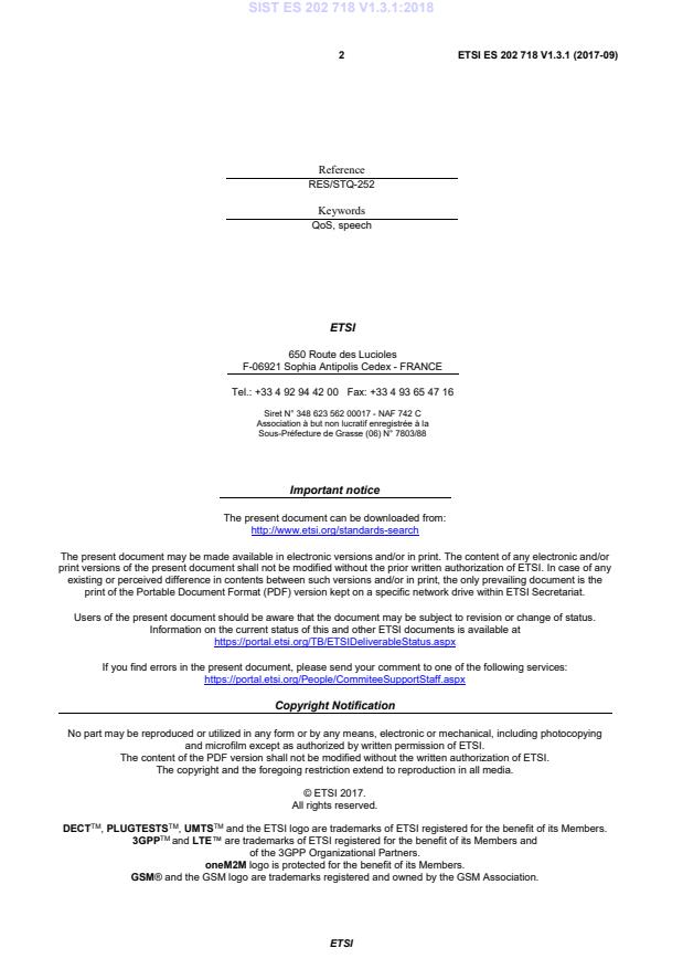 SIST ES 202 718 V1.3.1:2018 SIST ES 202 718 V1.3.1:2018 - Page 4 preview