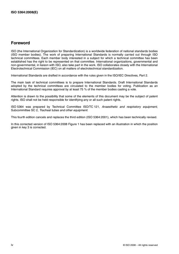 ISO 5364:2008 ISO 5364:2008 - Anaesthetic and respiratory equipment -- Oropharyngeal airways - Page 4 preview