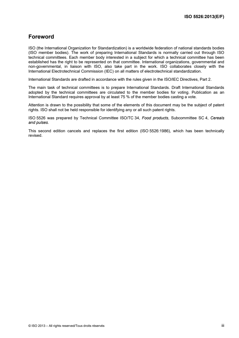 ISO 5526:2013 - Cereals, pulses and other food grains — Nomenclature
Released:2/22/2013