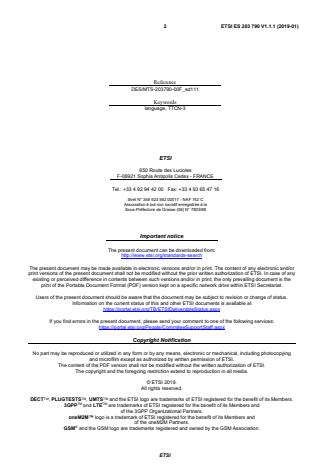 SIST ES 203 790 V1.1.1:2019 ETSI ES 203 790 V1.1.1 (2019-01) - Methods for Testing and Specification (MTS); The Testing and Test Control Notation version 3; TTCN-3 Language Extensions: Object-Oriented Features - Page 2 preview