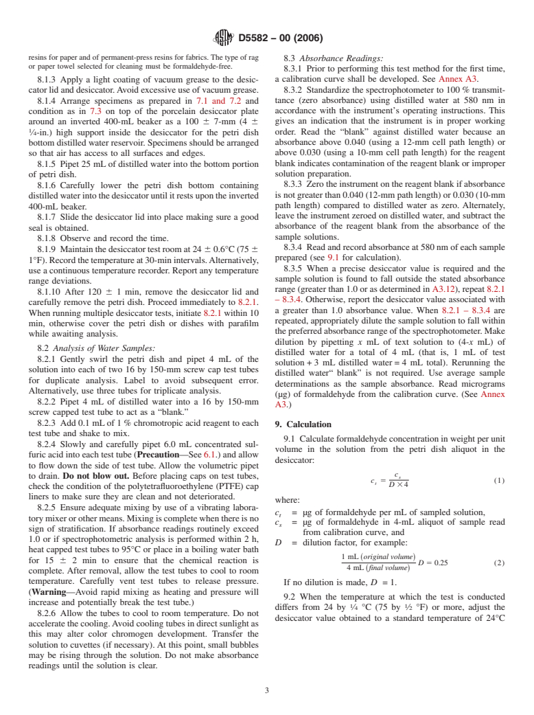 ASTM D5582-00(2006) - Standard Test Method for Determining Formaldehyde ...