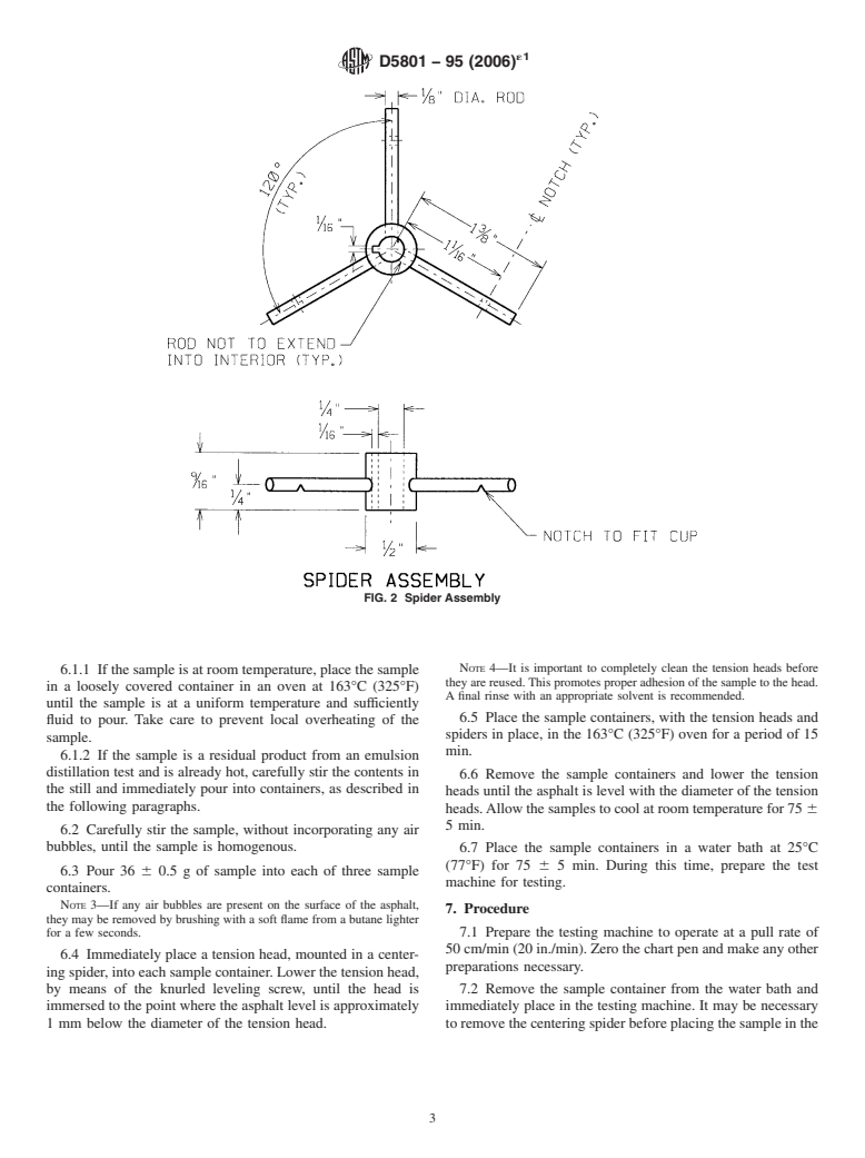 ASTM D5801-95(2006)e1 - Standard Test Method for Toughness and Tenacity of Bituminous Materials