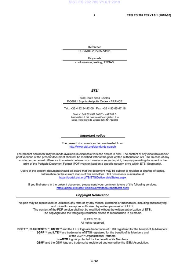 SIST ES 202 785 V1.6.1:2019 SIST ES 202 785 V1.6.1:2019 - Page 4 preview