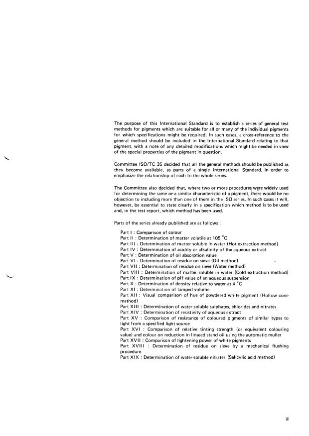 ISO 787-20:1975 - General methods of test for pigments