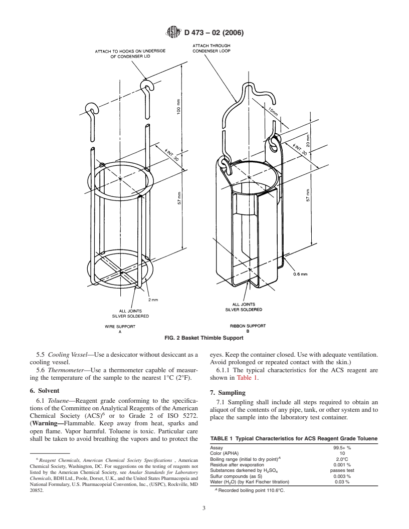 ASTM D473-02(2006) - Standard Test Method for Sediment in Crude Oils and Fuel Oils by the Extraction Method