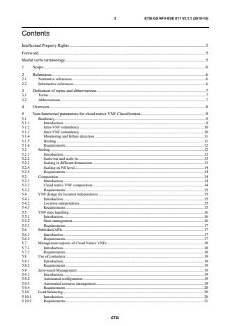 ETSI GS NFV-EVE 011 V3.1.1 (2018-10) - Network Functions Virtualisation (NFV) Release 3; Virtualised Network Function; Specification of the Classification of Cloud Native VNF implementations