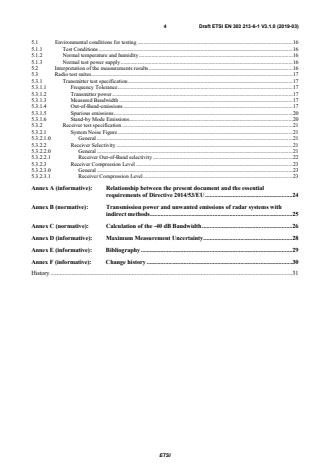 SIST EN 303 213-6-1 V3.1.1:2019 ETSI EN 303 213-6-1 V3.1.0 (2019-03) - Advanced Surface Movement Guidance and Control System (A-SMGCS); Part 6: Harmonised Standard for access to radio spectrum for deployed surface movement radar sensors; Sub-part 1: X-band sensors using pulsed signals and transmitting power up to 100 kW - Page 4 preview