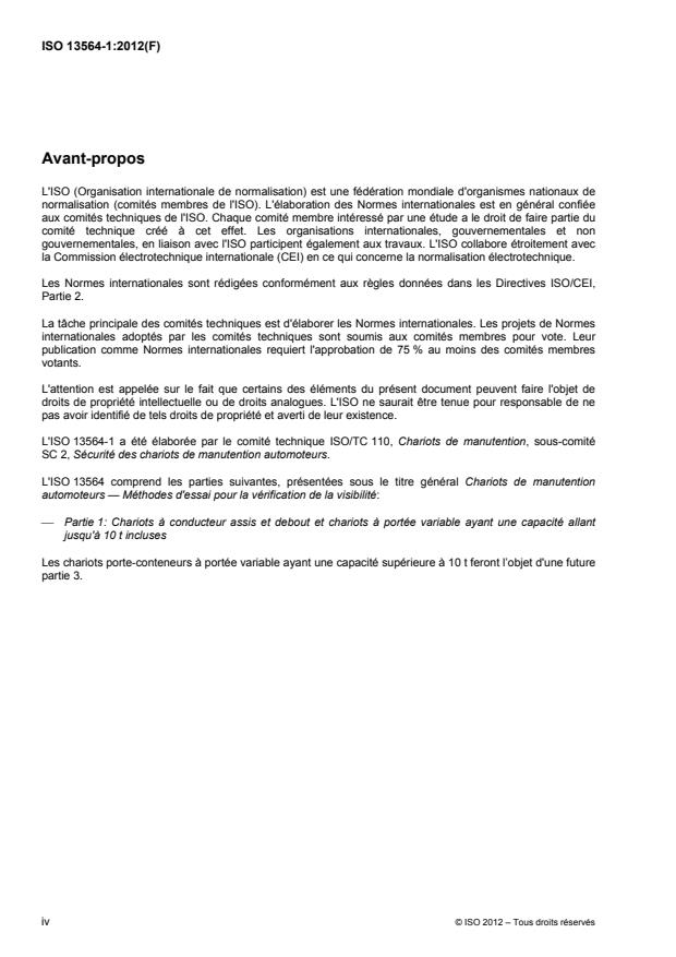 ISO 13564-1:2012 ISO 13564-1:2012 - Chariots de manutention automoteurs -- Méthodes d'essai pour la vérification de la visibilité - Page 4 preview