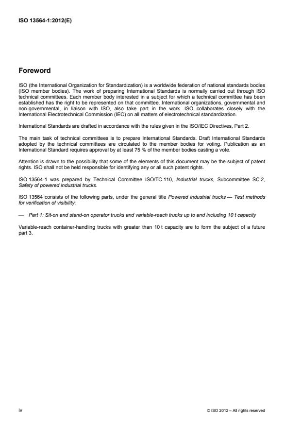 ISO 13564-1:2012 ISO 13564-1:2012 - Powered industrial trucks -- Test methods for verification of visibility - Page 4 preview