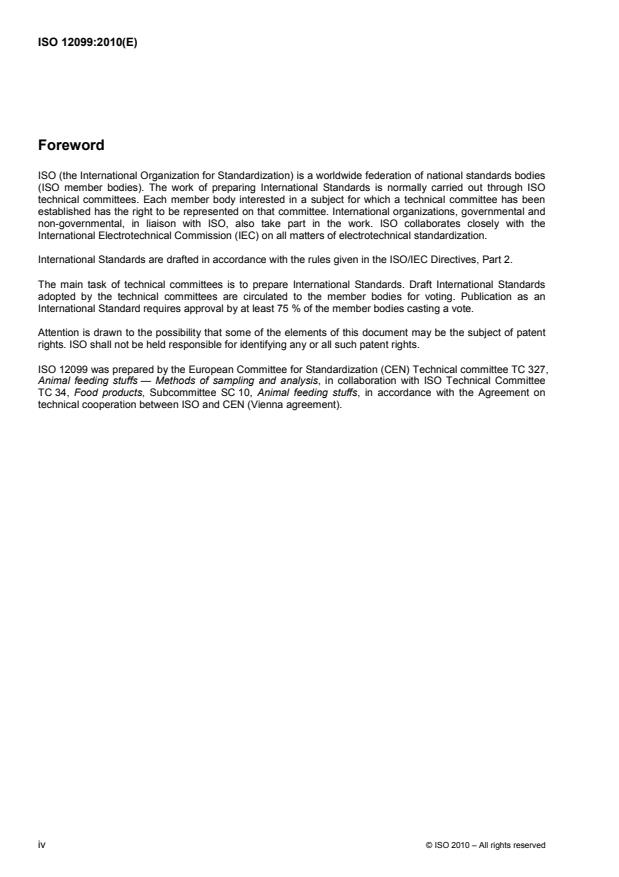 ISO 12099:2010 ISO 12099:2010 - Animal feeding stuffs, cereals and milled cereal products -- Guidelines for the application of near infrared spectrometry - Page 4 preview