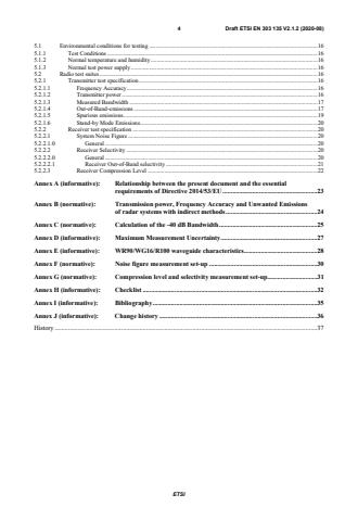 SIST EN 303 135 V2.2.1:2021 ETSI EN 303 135 V2.1.2 (2020-08) - Coastal Surveillance, Vessel Traffic Services and Harbour Radars (CS/VTS/HR); Harmonised Standard for access to radio spectrum - Page 4 preview