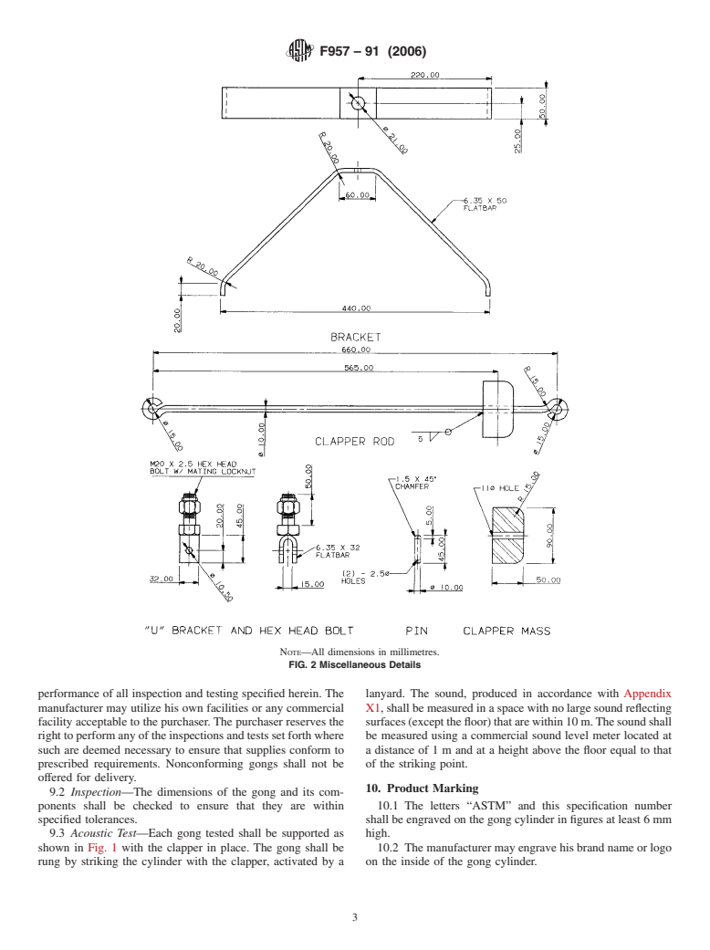 ASTM F957-91(2006) - Standard Specification for Gong, Sound Signaling