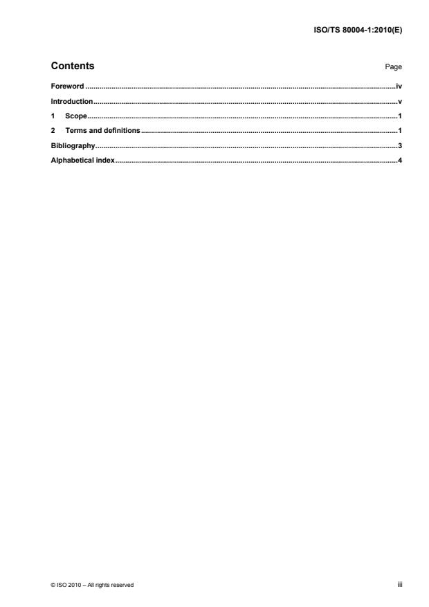 ISO/TS 80004-1:2010 - Nanotechnologies -- Vocabulary