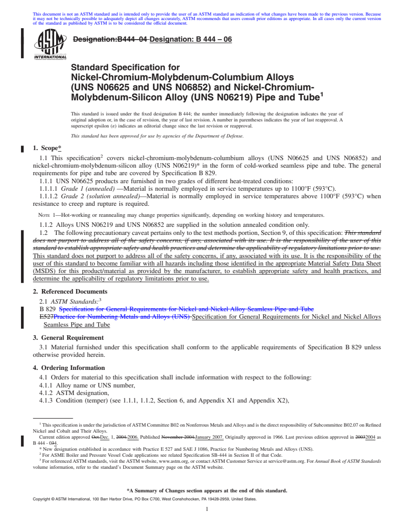 ASTM B444-06 - Standard Specification For Nickel-Chromium-Molybdenum ...