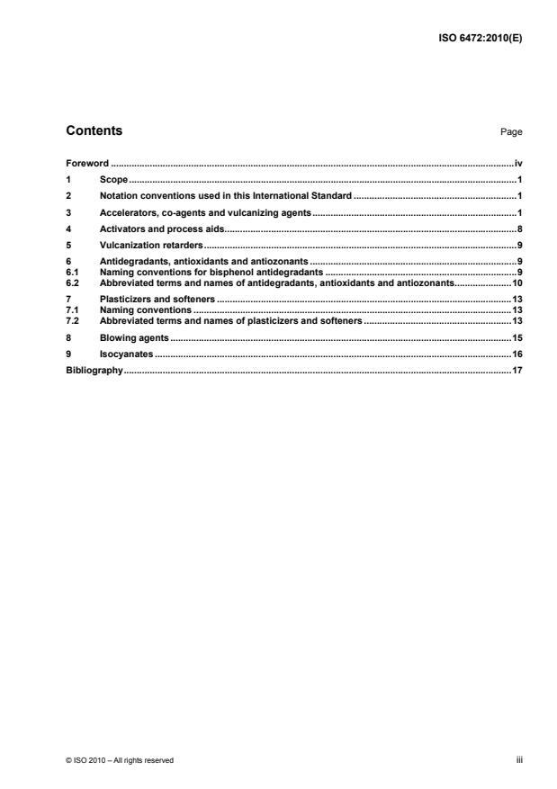 ISO 6472:2010 - Rubber compounding ingredients -- Symbols and abbreviated terms