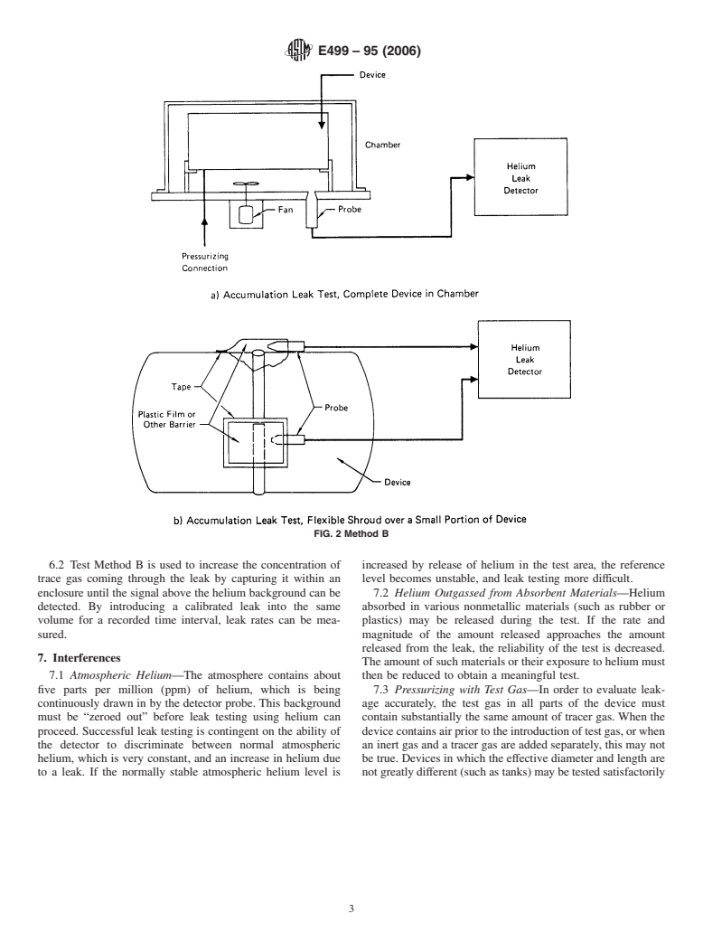 ASTM E499-95(2006) - Standard Test Methods for Leaks Using the Mass Spectrometer Leak Detector in the Detector Probe Mode