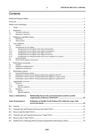 ETSI EN 301 489-12 V3.1.1 (2019-04) - Electromagnetic compatibility and Radio spectrum Matters (ERM); ElectroMagnetic Compatibility (EMC) standard for radio equipment and services; Part 12: Specific conditions for Very Small Aperture Terminal, Satellite Interactive Earth Stations operated in the frequency ranges between 4 GHz and 30 GHz in the Fixed Satellite Service (FSS) Harmonised Standard for electromagnetic compatibility