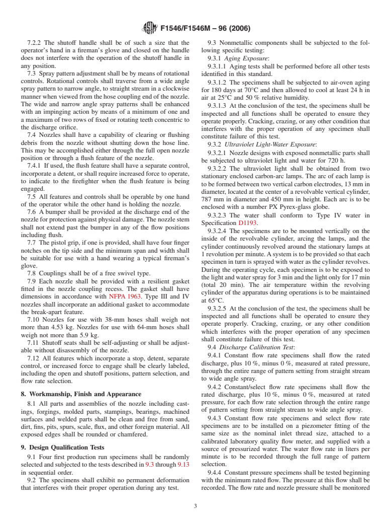 ASTM F1546/F1546M-96(2006) - Standard Specification for Fire Hose Nozzles
