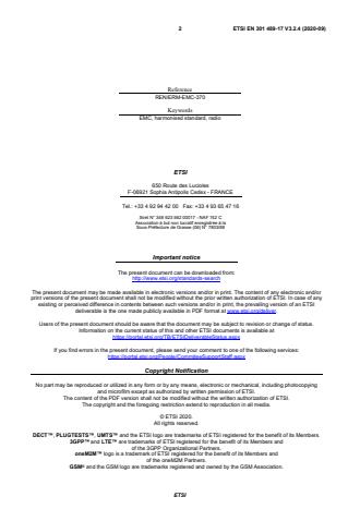 SIST EN 301 489-17 V3.2.4:2020 ETSI EN 301 489-17 V3.2.4 (2020-09) - <empty> - Page 2 preview