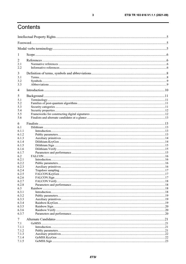ETSI TR 103 616 V1.1.1 (2021-09) ETSI TR 103 616 V1.1.1 (2021-09) - CYBER; Quantum-Safe Signatures