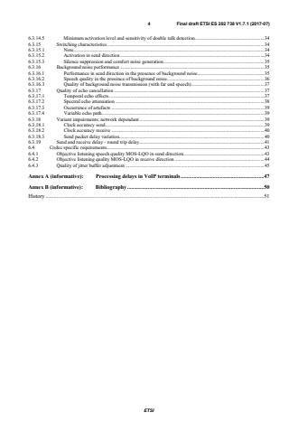 SIST ES 202 738 V1.7.1:2018 ETSI ES 202 738 V1.7.1 (2017-07) - Speech and multimedia Transmission Quality (STQ); Transmission requirements for narrowband VoIP loudspeaking and handsfree terminals from a QoS perspective as perceived by the user - Page 4 preview