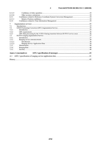 SIST EN 302 890-2 V2.1.1:2020 ETSI EN 302 890-2 V2.1.1 (2020-08) - Intelligent Transport Systems (ITS); Facilities Layer function; Part 2: Position and Time management (PoTi); Release 2 - Page 4 preview