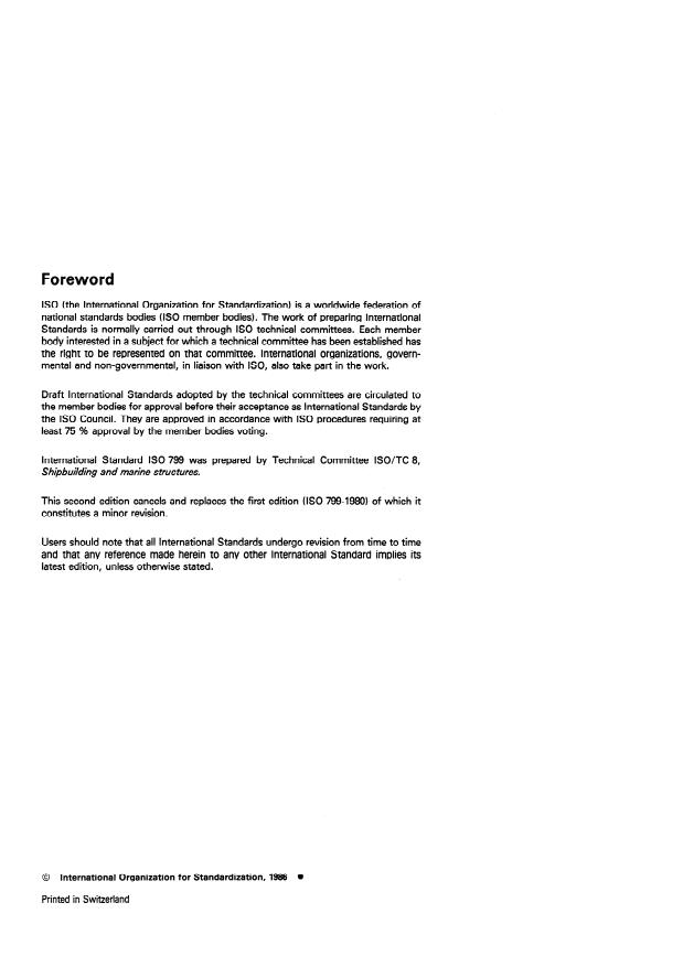 ISO 799:1986 ISO 799:1986 - Shipbuilding -- Pilot ladders - Page 2 preview