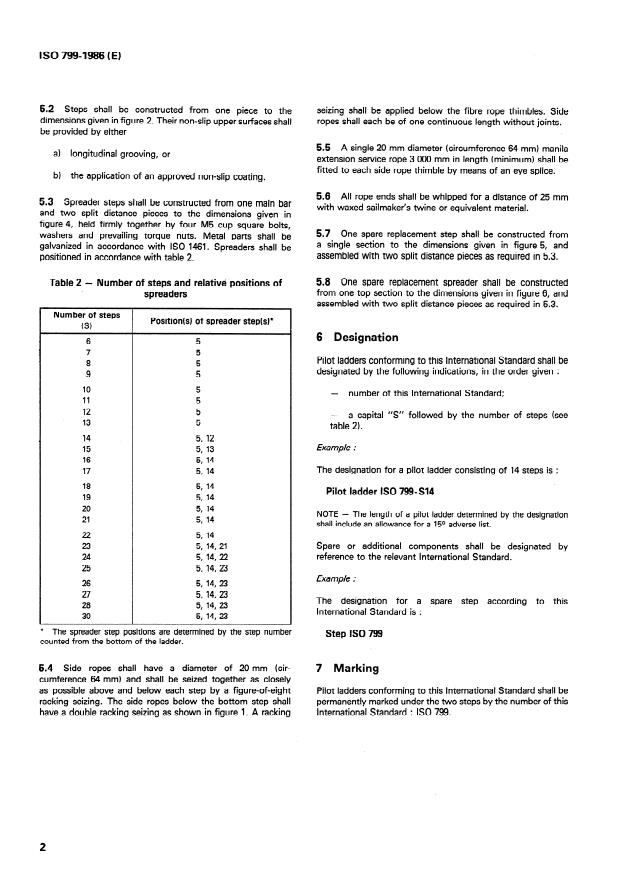 ISO 799:1986 ISO 799:1986 - Shipbuilding -- Pilot ladders - Page 4 preview