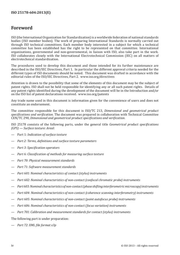 ISO 25178-604:2013 ISO 25178-604:2013 - Geometrical product specifications (GPS) -- Surface texture: Areal - Page 4 preview