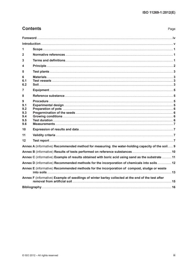 ISO 11269-1:2012 - Soil quality -- Determination of the effects of pollutants on soil flora