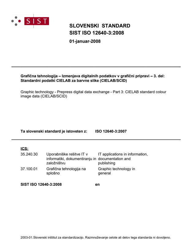 ISO 12640-3:2007 ISO 12640-3:2008 - BARVE - Page 2 preview