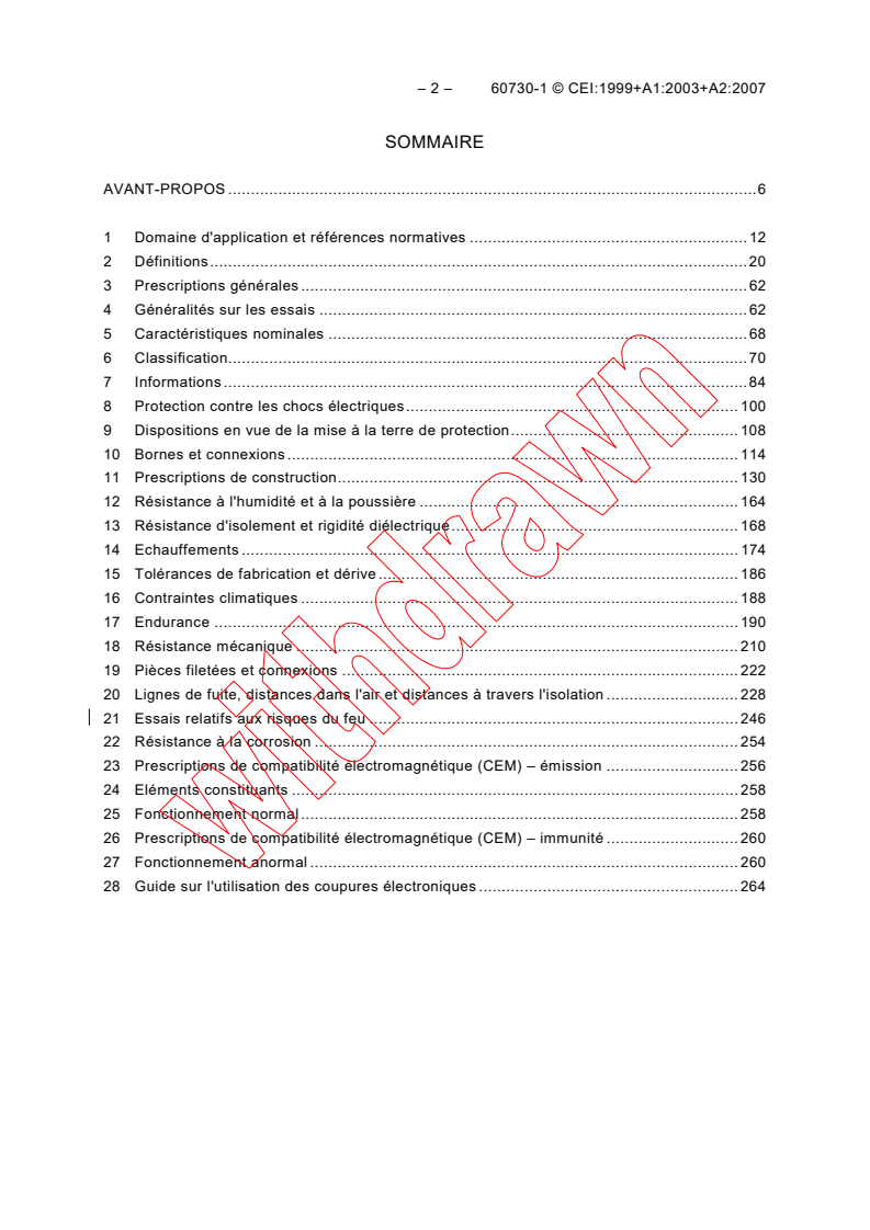 IEC 60730-1:1999 IEC 60730-1:1999+AMD1:2003+AMD2:2007 CSV - Dispositifs de commande électrique automatiques a usage domestique et analogue - Partie 1: Regles générales
Released:3/28/2007 - Page 4 preview