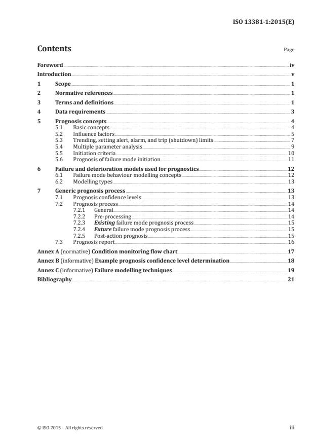 ISO 13381-1:2015 - Condition  monitoring and diagnostics of  machines -- Prognostics