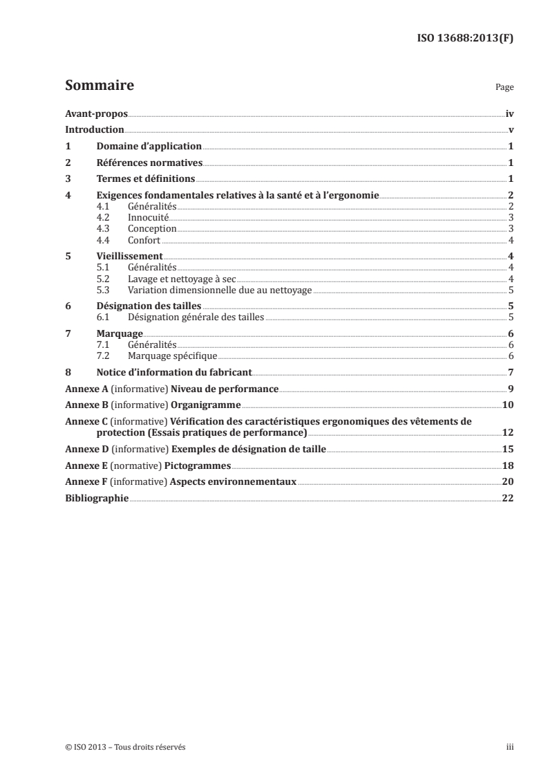 ISO 13688:2013 - Vêtements de protection — Exigences générales
Released:7/4/2013