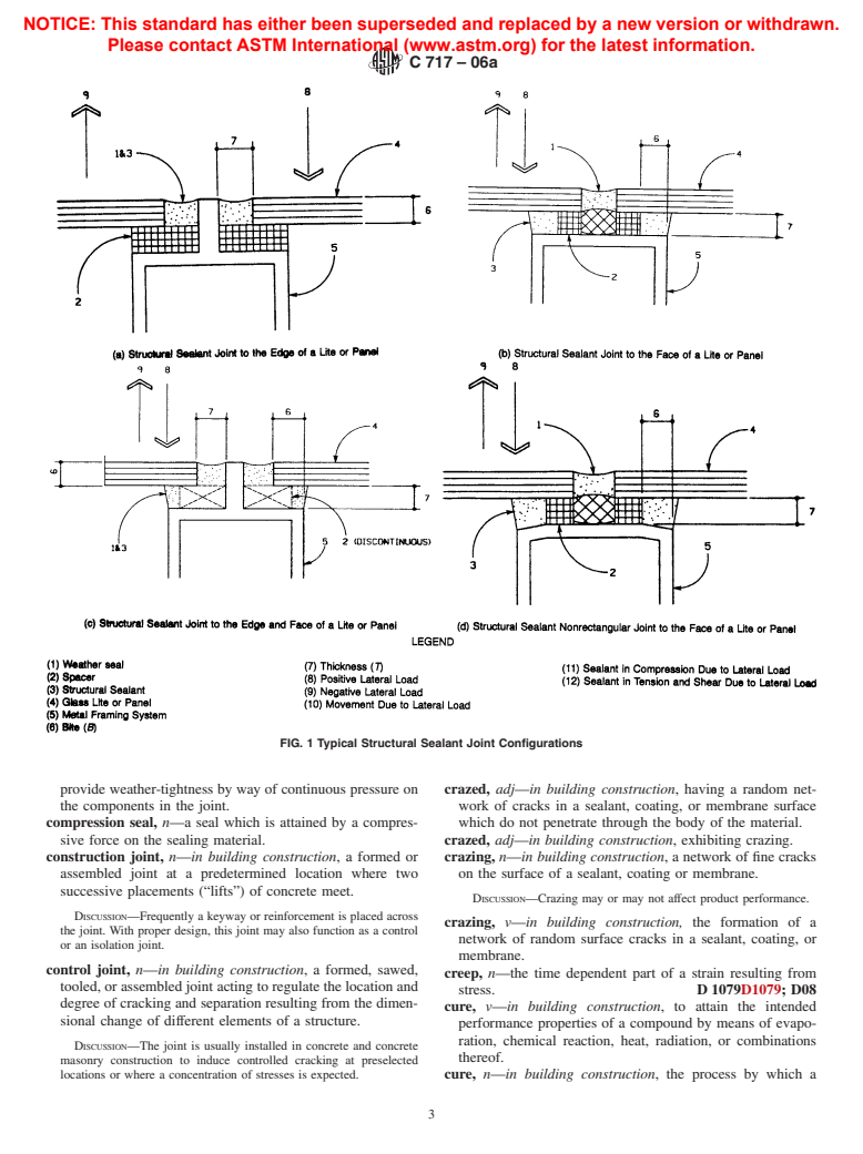 ASTM C717-06a - Standard Terminology of Building Seals and Sealants