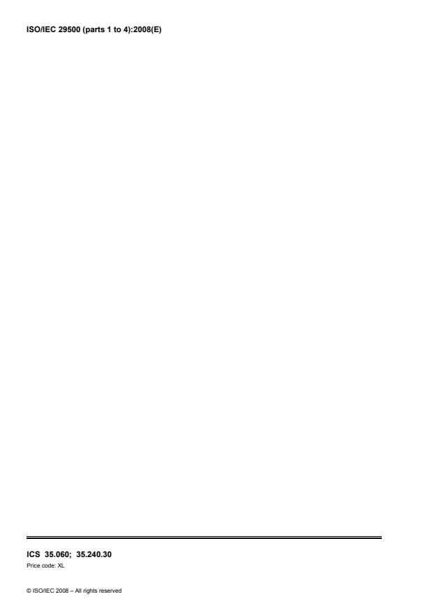 ISO/IEC 29500-1:2008 ISO/IEC 29500-1:2008 - Information technology -- Document description and processing languages -- Office Open XML File Formats - Page 4 preview