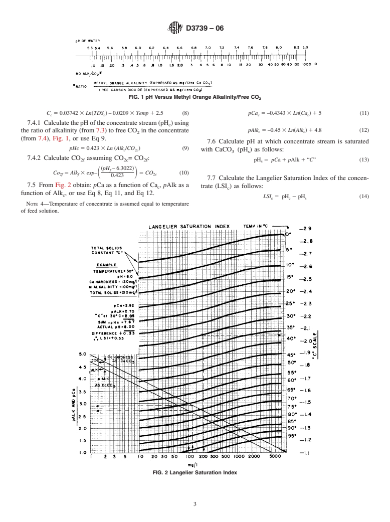 ASTM D3739-06 - Standard Practice for Calculation and Adjustment of the Langelier Saturation Index for Reverse Osmosis