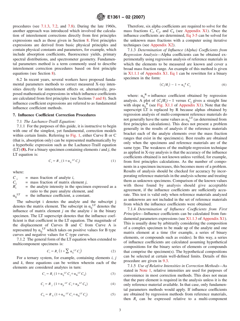 ASTM E1361-02(2007) - Standard Guide for Correction of Interelement Effects in X-Ray Spectrometric Analysis