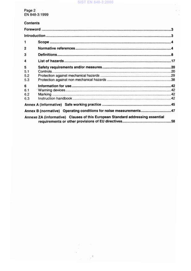 EN 848-3:1999 EN 848-3:2000 - Page 4 preview